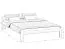 Functioneel design tienerbed Ansalonga 10, massief grenen, kleur: walnoot - Lig vlak: 120 x 200 cm (B x L)