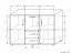 Modernes Sideboard Curug 07 mit 5 Fächern, Nuss / Ulme, 96 x 140 x 44 cm, 2 Schubladen, 2 Türen, 1 Klapptür, robuste Bauweise
