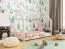 Kinderbett / Hausbett Kiefer Vollholz massiv weiß lackiert D2D, inkl. Lattenrost - Liegefläche: 80 x 160 cm (B x L)