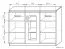 vitrinekast / bordenkast Pamulang 03, kleur: Sonoma eiken - Afmetingen: 91 x 122 x 40 cm (H x B x D)