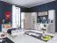 Tienerkamer / jongerenkamer - Bureau Burdinne 09, Kleur: Wit / eiken / Grijs - Afmetingen: 76 x 125 x 55 cm (H x B x D)