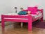 Jeugdbed/ tienerbed  "Easy Premium Line" K4, 120 x 200 cm massief beukenhout kleur: roze gelakt