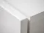 Grote vitrinekast Stura 02, kleur: wit hoogglans/grijs - Afmetingen: 195 x 70 x 40 cm (H x B x D), met 10 vakken en push-to-open functie