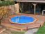Achthoekig bovengronds zwembad Sunnydream 02, 3,55 x 1,16 meter, inclusief premium filtersysteem, filtermedium, zwembadtrap, zwembadfolie, vloer- en muurvlies, roestvrijstalen hoekverbindingen