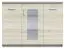 Vitrine Pamulang 03, Farbe: Sonoma Eiche - Abmessungen: 91 x 122 x 40 cm (H x B x T)