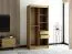 Schiebetürenschrank / Kleiderschrank Borgis 01B, Farbe: Eiche Artisan / Schwarz matt - Abmessungen: 200 x 100 x 62 cm (H x B x T)