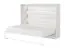 Horizontaal opklapbed | Matrasmaat 140 x 200 cm | Opklapbed | Wandbed | Eenpersoonsbed | Kleur: wit | incl. lattenbodem | 2 schappen | Nalut 12