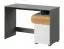 Jeugdkamer / tienerkamer - Bureau Klemens 08, Kleur: Grijs / Wit / eiken - Afmetingen: 78 x 120 x 53 cm (H x B x D)