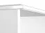Nachtkommode Sydfalster 04, Farbe: Weiß / Weiß Hochglanz - Abmessungen: 53 x 45 x 34 cm (H x B x T), mit 2 Schubladen und 1 Fach