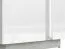 Vitrine Antioch 03, Ausführung: Links,  Farbe: Weiß Glanz / Hellgrau - Abmessungen: 201 x 69 x 40 cm (H x B x T), mit 2 Türen und 10 Fächern
