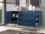 Ladekast /dressoir /sideboard kast Kumpula 03, kleur: donkerblauw - afmetingen: 85 x 160 x 40 cm (H x B x D), met 2 deuren, 3 laden en 2 vakken
