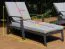 Triest tuinligstoel met bekleding & verstelbare rugleuning, aluminium met poedercoating, antraciet/donkergrijs, 1570 x 800 x 900 x 400 mm