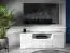 TV-onderkast Sydfalster 03, kleur: Wit / Wit hoogglans - Afmetingen: 56 x 160 x 41 cm (H x B x D), met 2 deuren, 1 lade en 5 vakken