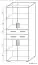 Kast Garut 32, kleur: Sonoma eiken - Afmetingen: 194 x 80 x 40 cm (H x B x D)