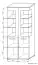vitrinekast Kikori 19, kleur: Sonoma eiken - afmetingen: 190 x 80 x 40 cm (H x B x D)