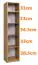 Boekenkast / open kast  Valbom 02, kleur: Eiken Riviera / Wit / Grafiet - Afmetingen: 180 x 40 x 35 cm (H x B x D)