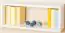 wandrek / hangplank massief grenen wit gelakt Junco 293 - 25 x 60 x 20 cm (H x B x D)