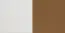 Ladekast /kast Milo 25, kleur: wit/bruin, gedeeltelijk massief - afmetingen: 77 x 88 x 40 cm (h x b x d)