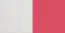 Nachtkastje Milo 10, kleur: Wit / Roze, massief grenen - afmetingen: 56 x 38 x 40 cm (H x B x D)