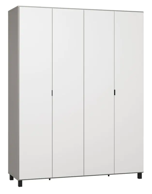 Draaideurkast / kledingkast Pantanoso 40, kleur: grijs / wit - Afmetingen: 239 x 185 x 57 cm (H x B x D)