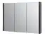 Badkamer - spiegelkast Bidar 20, kleur: zwart eiken - 65 x 90 x 12 cm (H x B x D)