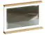 Spiegel Panduros 14, kleur: wit grenen / eiken bruin - Afmetingen: 59 x 85 x 10 cm (h x b x d)