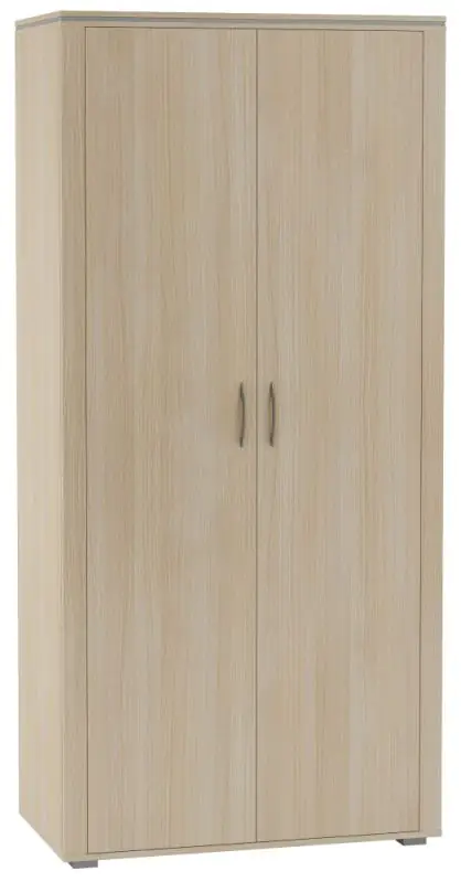 Draaideurkast / kledingkast Kainanto 12, kleur: eiken / grijs - afmetingen: 205 x 96 x 53 cm (H x B x D)