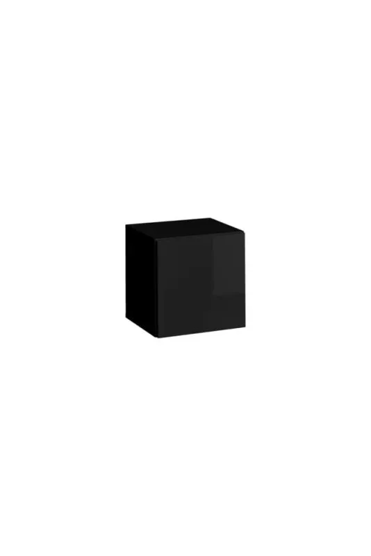 Vierkant wandmeubel Trengereid 08, kleur: zwart - Afmetingen: 35 x 35 x 32 cm (H x B x D), met push-to-open functie