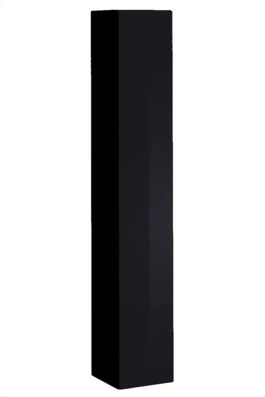 Modern hangkast Fardalen 02, kleur: zwart - Afmetingen: 180 x 30 x 30 cm (H x B x D), met push-to-open functie