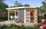 Berging / tuinhuis SET terra grijs met aanbouw dak 2,4 m breed, grondoppervlakte: 4,45 m²