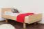Eenpersoonsbed / logeerbed massief beukenhout naturel 116, incl. lattenbodem - afmetingen 90 x 200 cm (B x L)