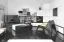 Jugendzimmer - Kommode Marincho 04, 2-teilig, Farbe: Weiß / Schwarz - Abmessungen: 89 x 107 x 95 cm (H x B x T)