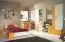 Jeugd kamer TV onderkast Namur 11, kleur: oranje / beige - Afmetingen: 53 x 125 x 52 cm (H x B x D)