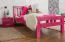 Eenpersoonsbed "Easy Premium Line" K8, massief beukenhout kleur: roze gelakt - ligvlak: 90 x 190 cm