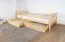 Kinderbed / jeugdbed Milo 36 incl. 2 laden en lattenbodem, in natuurlijk, massief grenen, ligoppervlak 90 x 200 cm, robuust en duurzaam