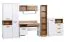Kommode Fafe 04, Farbe: Eiche Riviera / Weiß - Abmessungen: 100 x 88 x 40 cm (H x B x T), mit einer Tür, 3 Schubladen und Fächern
