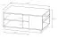 Rechteckiger Couchtisch mit zwei Ablagefächer Gremda 04, Eiche / Weiß, Maße: 100 x 60 x 46 cm, Moderner Stil, mit ABS Kantenschutz