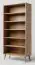 open kast / boekenkast massief eiken natuur (transparant) Aurornis 20 - afmetingen: 200 x 96 x 40 cm (H x B x D)