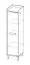 Caranx 2 kolommenkast, kleur: wit / eiken / antraciet - Afmetingen: 195 x 47 x 55 cm (H x B x D)