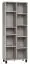 open kast / boekenkast Pantanoso 48, kleur: grijs - Afmetingen: 195 x 76 x 38 cm (h x b x d)