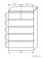 Dressoir /  ladekast Kebumen 22, kleur: elzenhout - afmetingen: 102 x 65 x 42 cm (H x B x D)