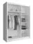 eenvoudige schuifdeurkast met twee spiegeldeuren Warbreck 16, kleur: grijs - afmetingen: 200 x 150 x 62 cm (H x B x D)