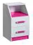 Kinder- jeugdkamer / tienerkamer set B Frank, 8 delig,, kleur: wit / roze