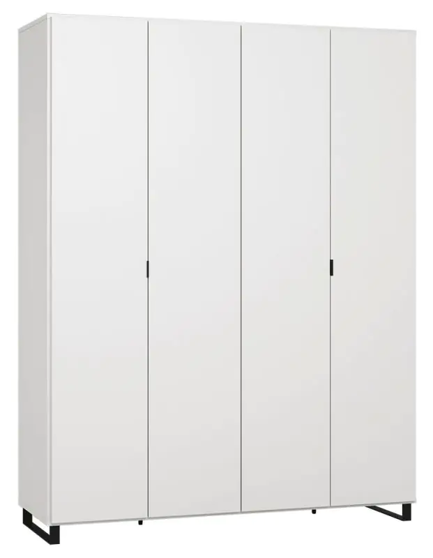 Draaideurkast / kledingkast Chiflero 40, kleur: wit - Afmetingen: 239 x 185 x 57 cm (H x B x D)