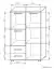 ladekast / lowboard kast Cikupa 17, kleur: walnoot / iep - afmetingen: 130 x 80 x 40 cm (H x B x D)