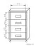 Ladeblok / rolcontainer Cianjur 17, kleur: eik / wit - afmetingen: 77 x 45 x 60 cm (H x B x D)