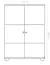 dressoir / ladekast massief grenen, natuur Junco 157 - Afmetingen: 140 x 89 x 41 cm (H x B x D)