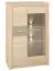Vitrinekast Mesquite 06, kleur: Sonoma eiken licht / Sonoma eienk truffel - afmetingen: 131 x 85 x 40 cm (h x b x d), met 2 deuren en 7 vakken
