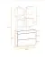 Elegant wandpaneel met commode Pollestad 05, kleur: eiken Wotan / wit - afmetingen: 190 x 100 x 30 cm (H x B x D), met twee spiegels