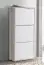 Schoenenkast Furna 11, kleur: hoogglans wit / eiken - afmetingen: 130 x 55 x 28 cm (H x B x D)